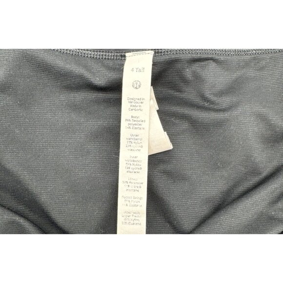 Lululemon Run Speed Up High Rise Shorts 4” Lined Black Camo Size 4 tall W7B40S - Picture 8 of 8